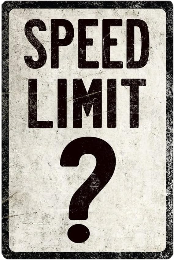 Home Office Questions - Speed Limit Question Mark Sign Metal