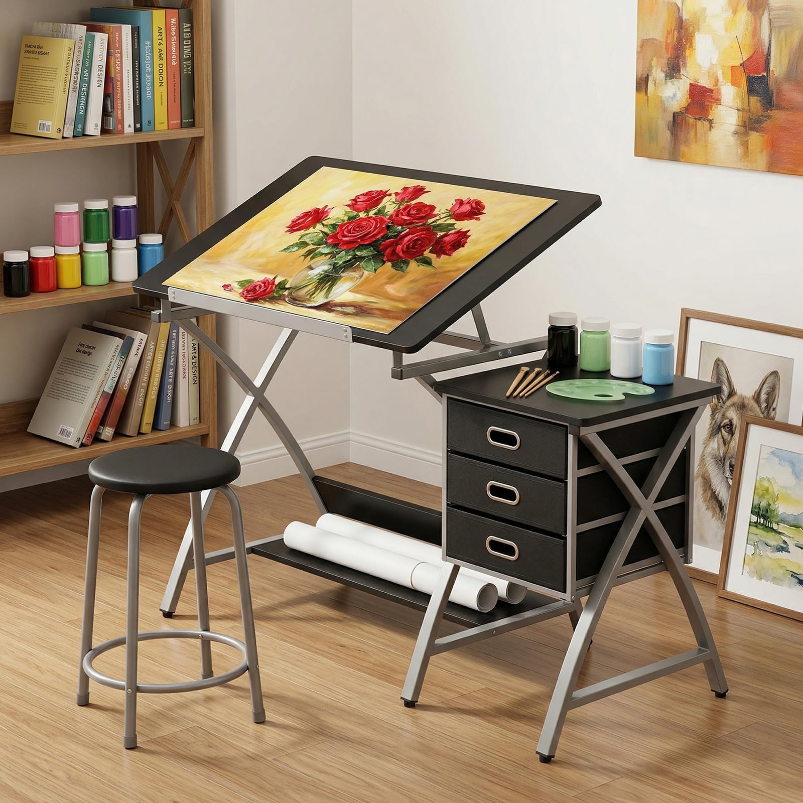 Home Office Desks - Tabletop Adjustable Drafting Table, Drawing Table