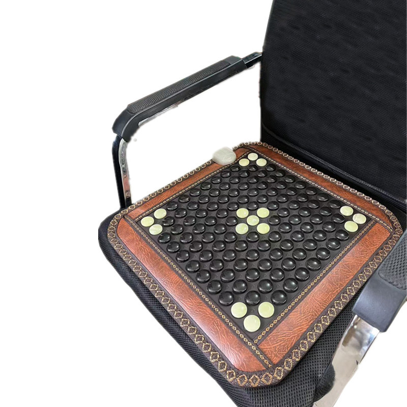 Mesh Back Cushion - 45cm Natural Cool Jade Tourmaline Electric