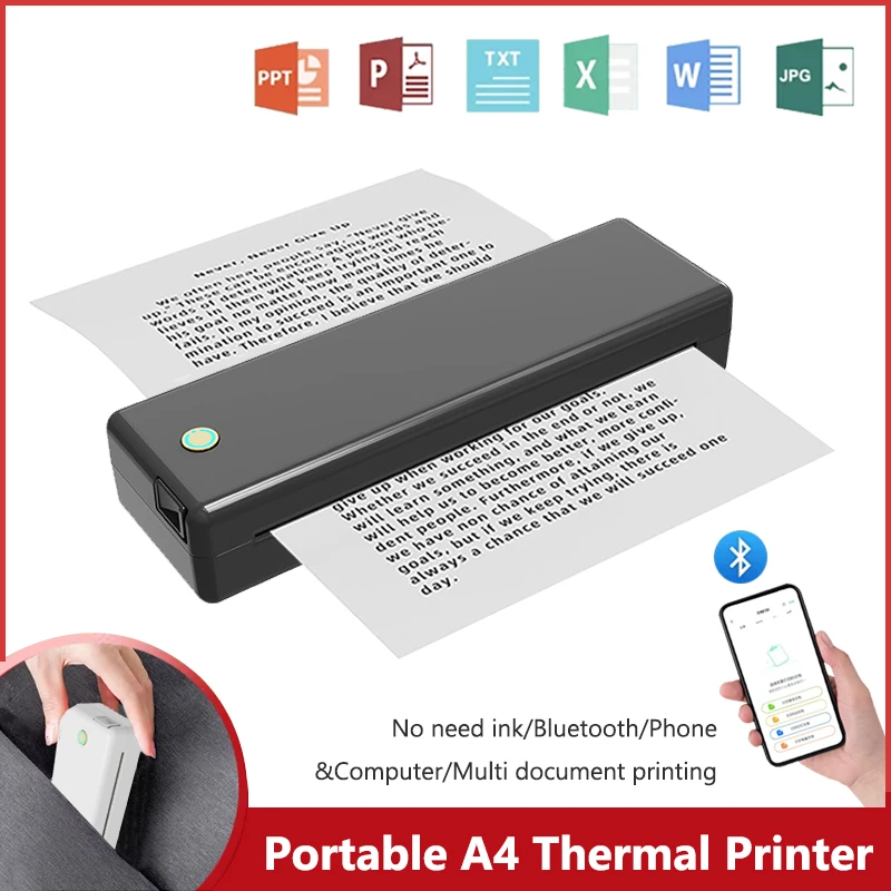 Portable A4 Thermal Printer Bl - Home Office Questions avaliação e preço