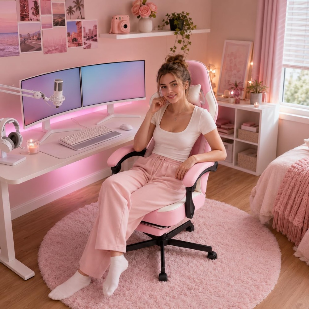 Ergonomic High Back Gaming Cha - Home Office Desks avaliação e preço