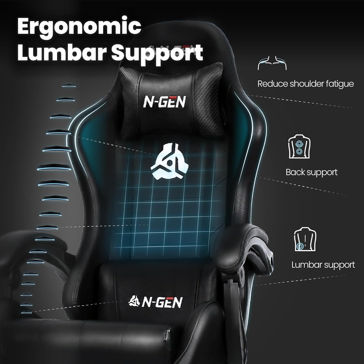 Gaming Chair with Footrest Lum - Home Office Desks avaliação e preço