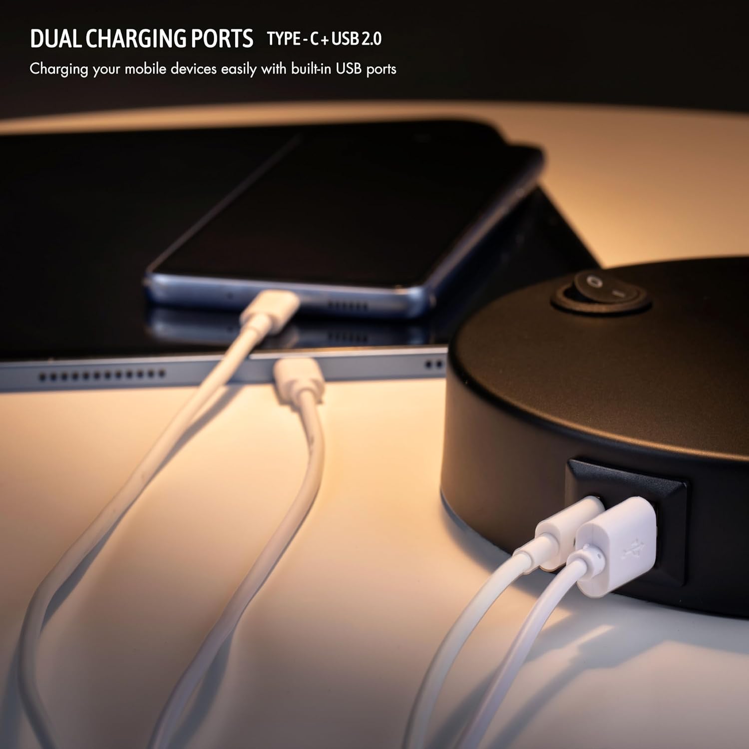 LED Desk Lamp with Dual USB Ch - Home Office Desks avaliação e preço