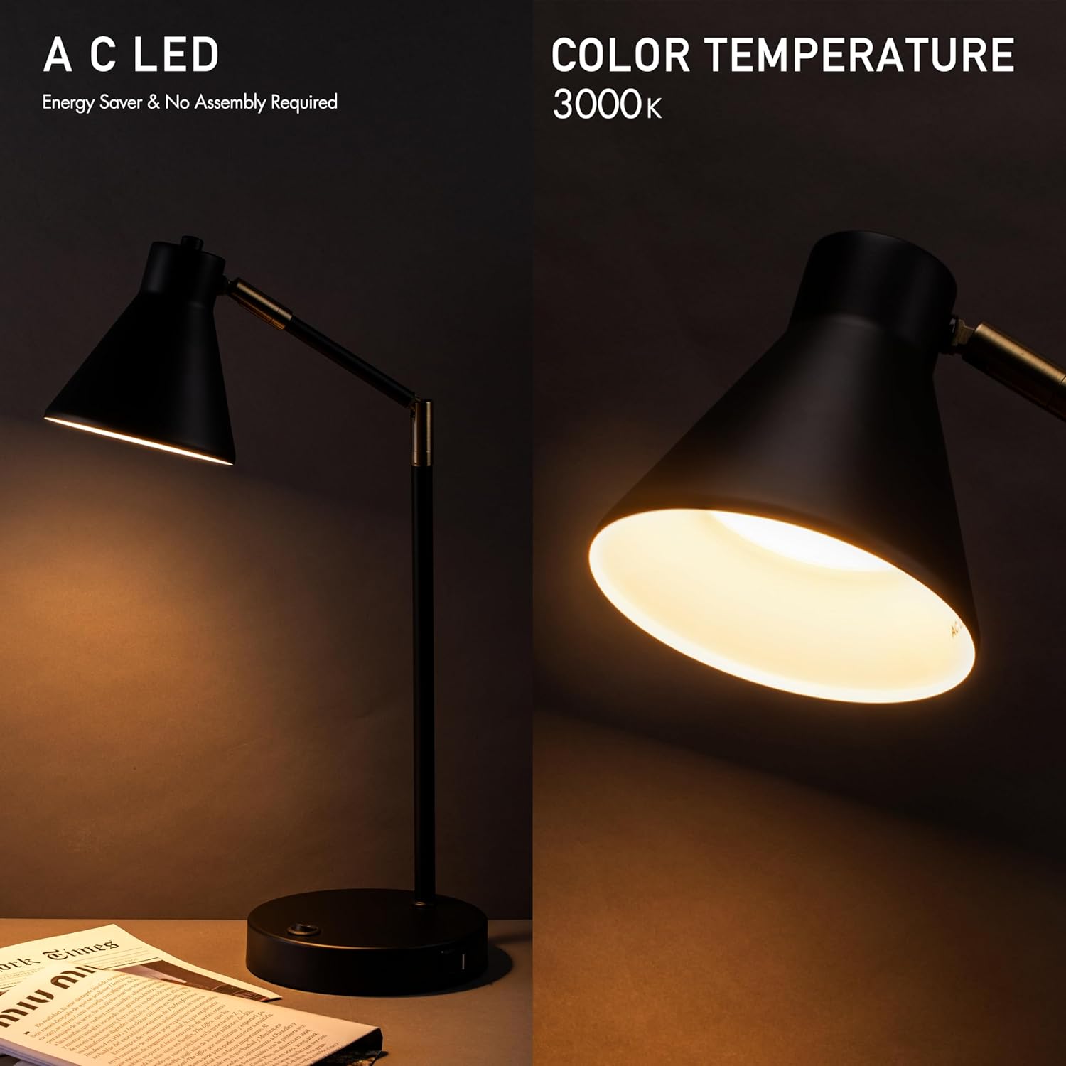 LED Desk Lamp with Dual USB Ch - Home Office Desks avaliação e preço