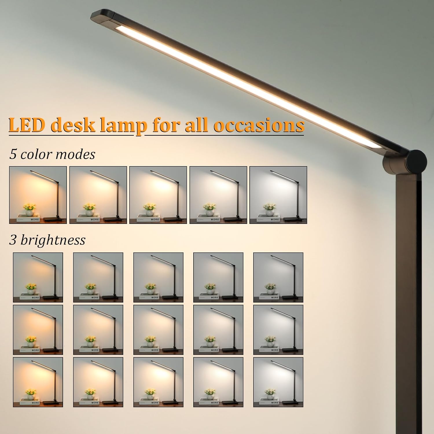 LED Desk Lamp with USB Ports,  - Home Office Desks avaliação e preço