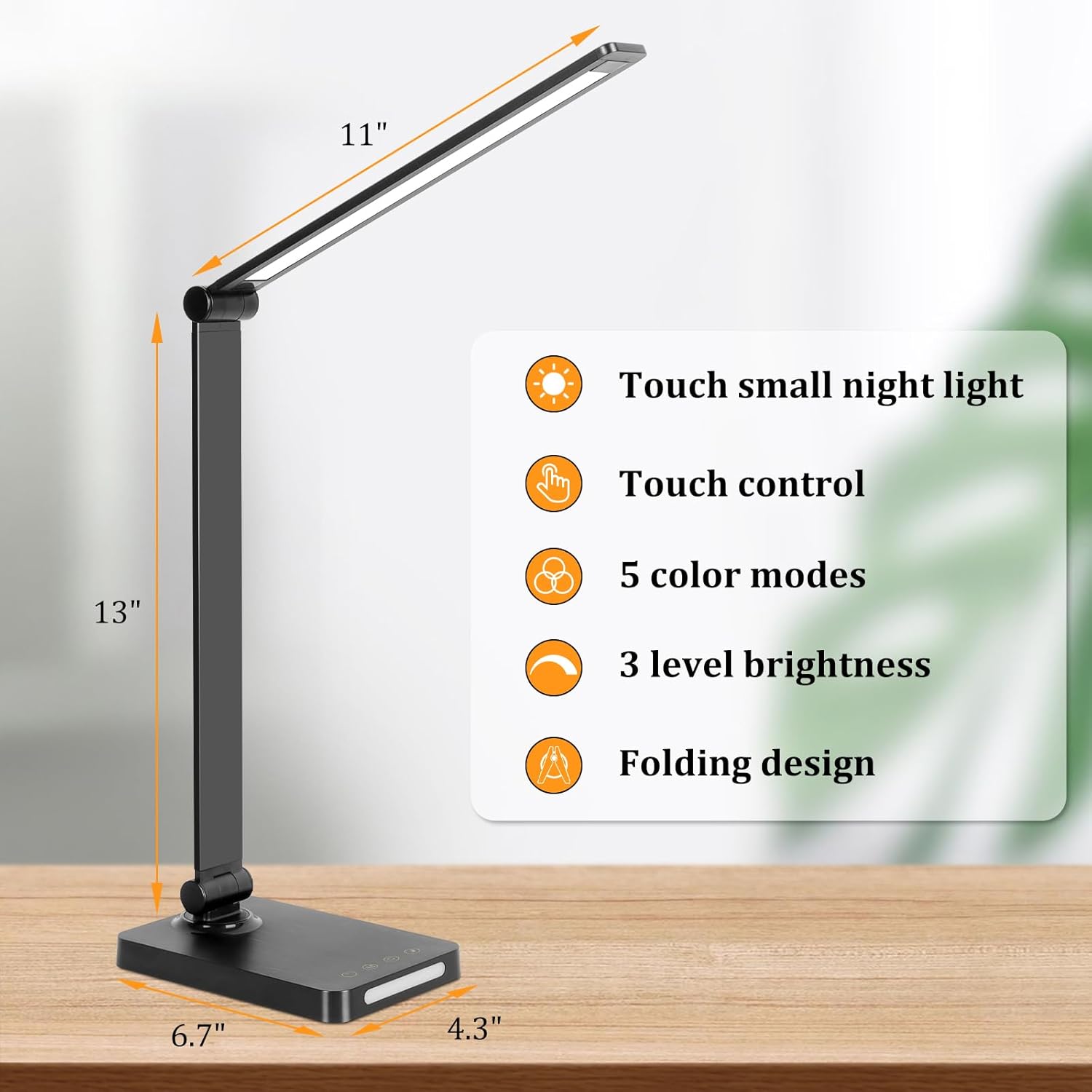 LED Desk Lamp with USB Ports,  - Home Office Desks avaliação e preço