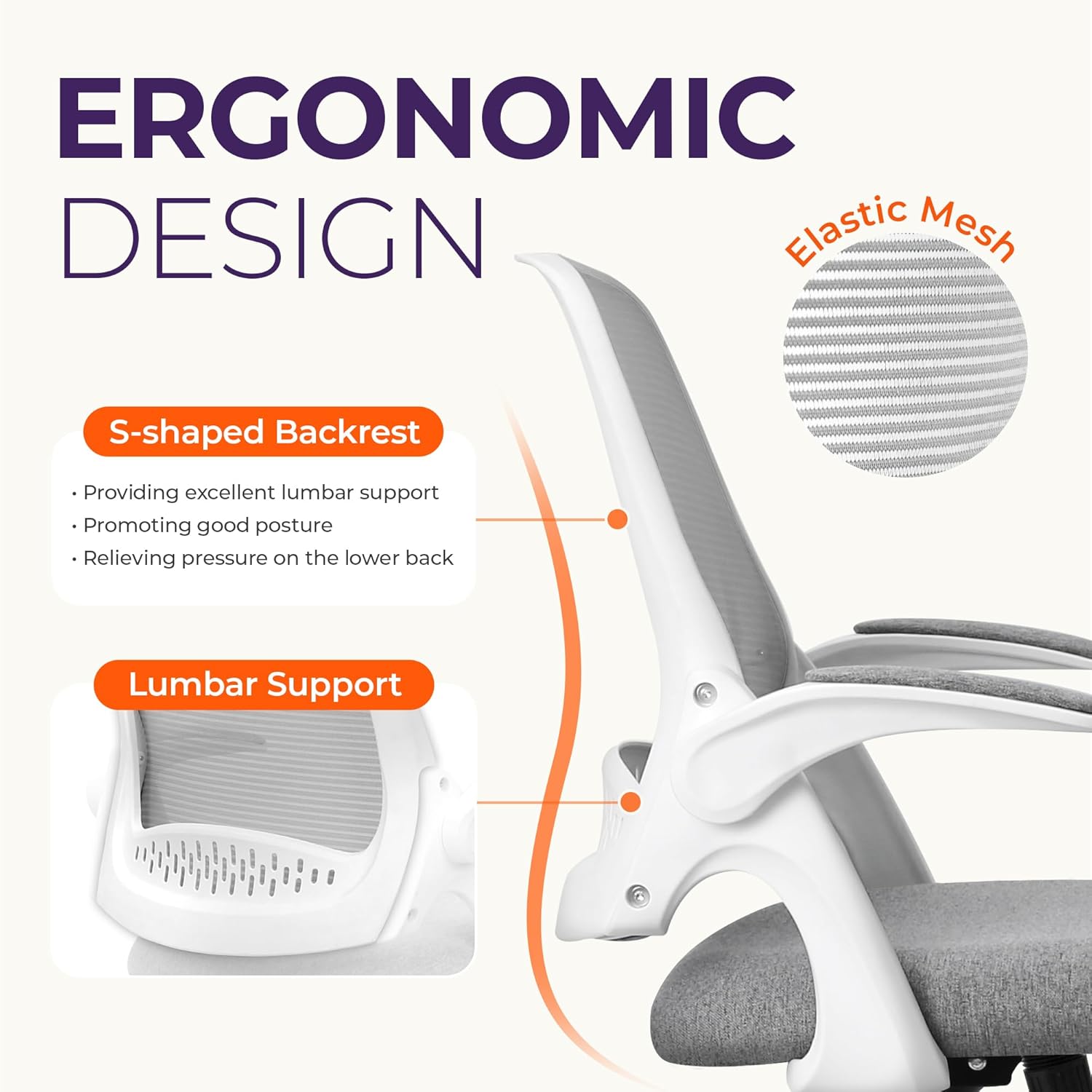 Ergonomic Mesh Office Chair wi - Home Office Desks avaliação e preço