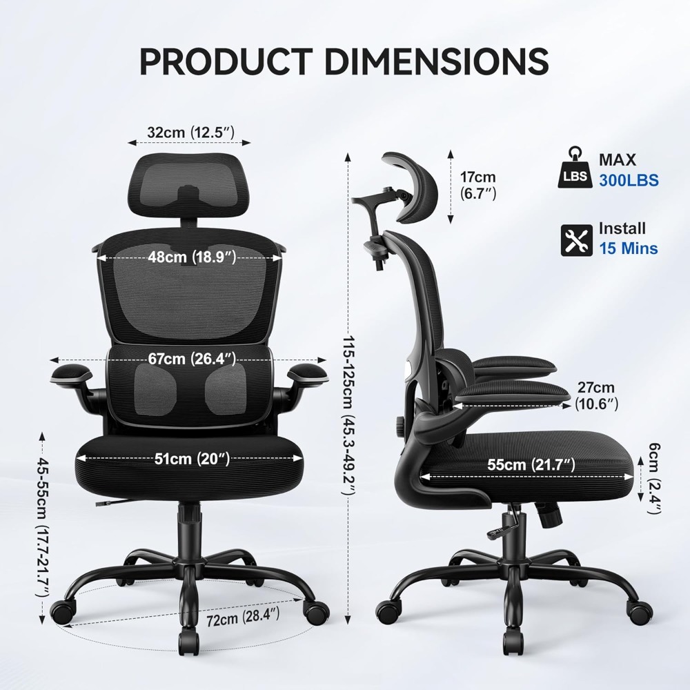 Ergonomic Office Chair, Mesh D - Home Office Desks avaliação e preço