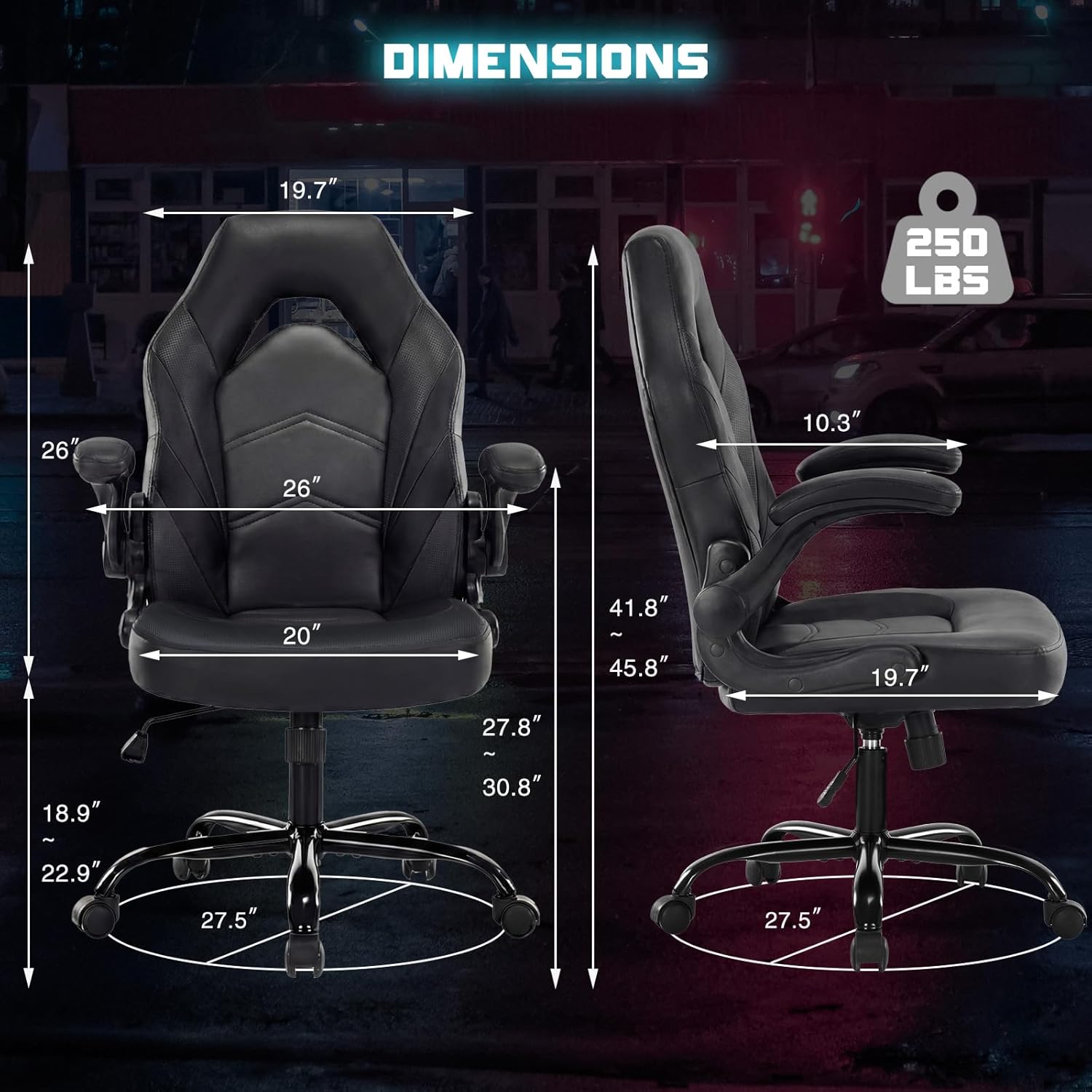 Ergonomic Computer Gaming Chai - Home Office Desks avaliação e preço