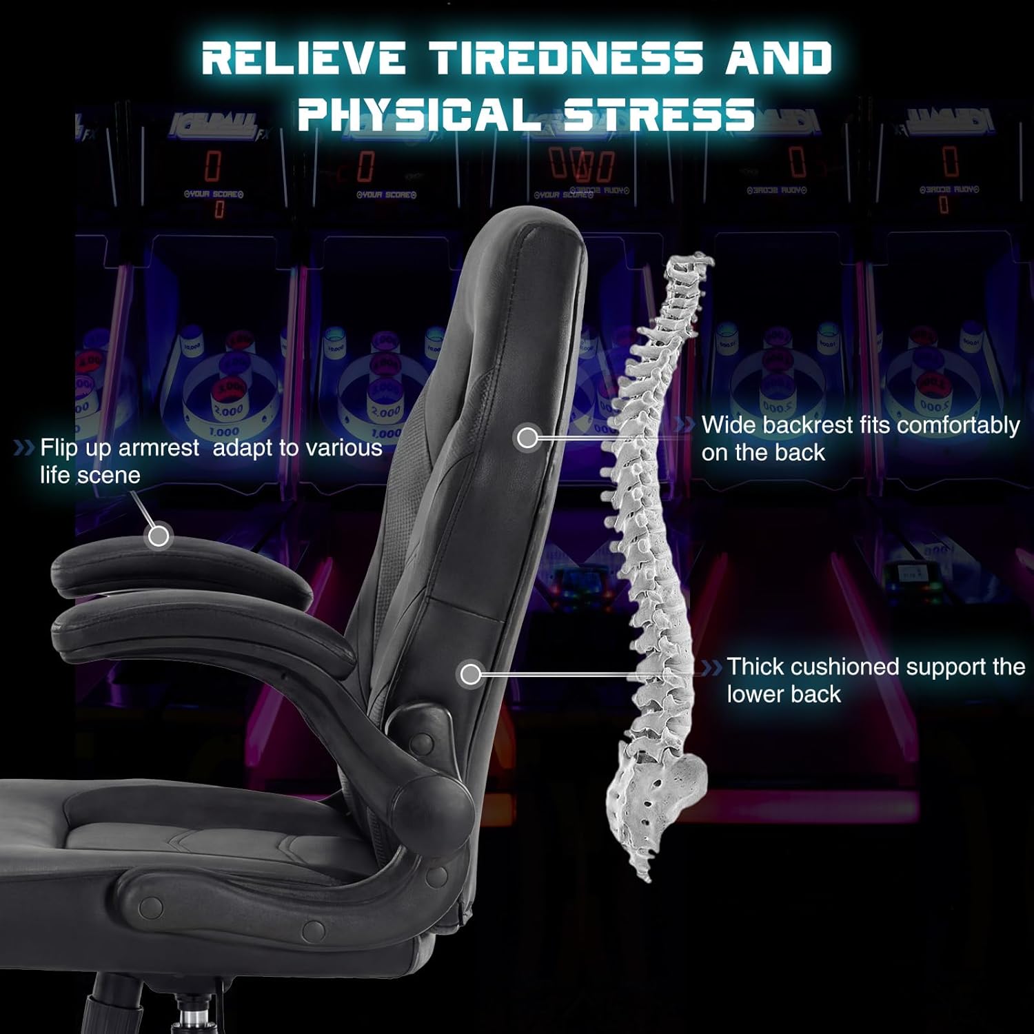 Ergonomic Computer Gaming Chai - Home Office Desks avaliação e preço