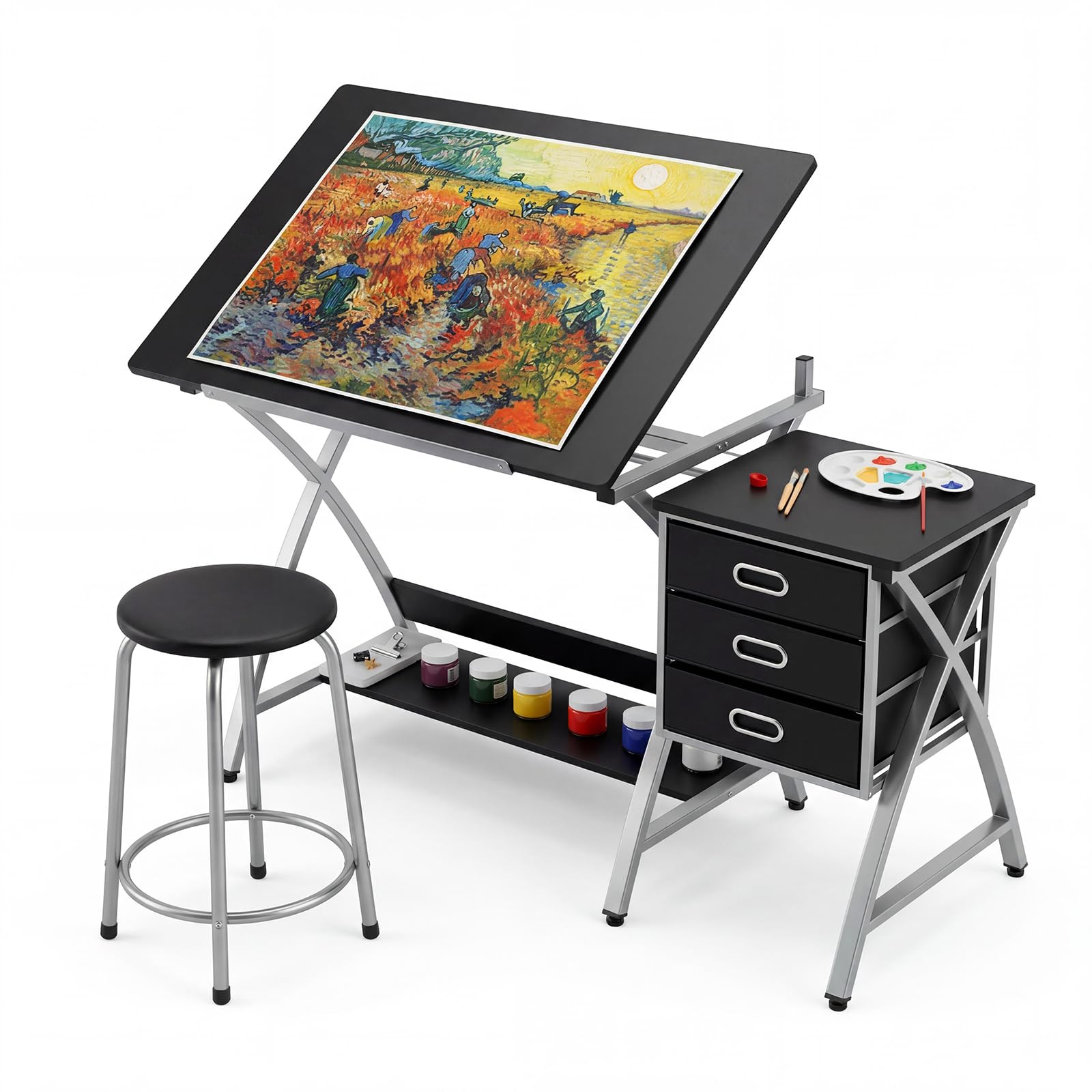 Tabletop Adjustable Drafting T - Home Office Desks avaliação e preço