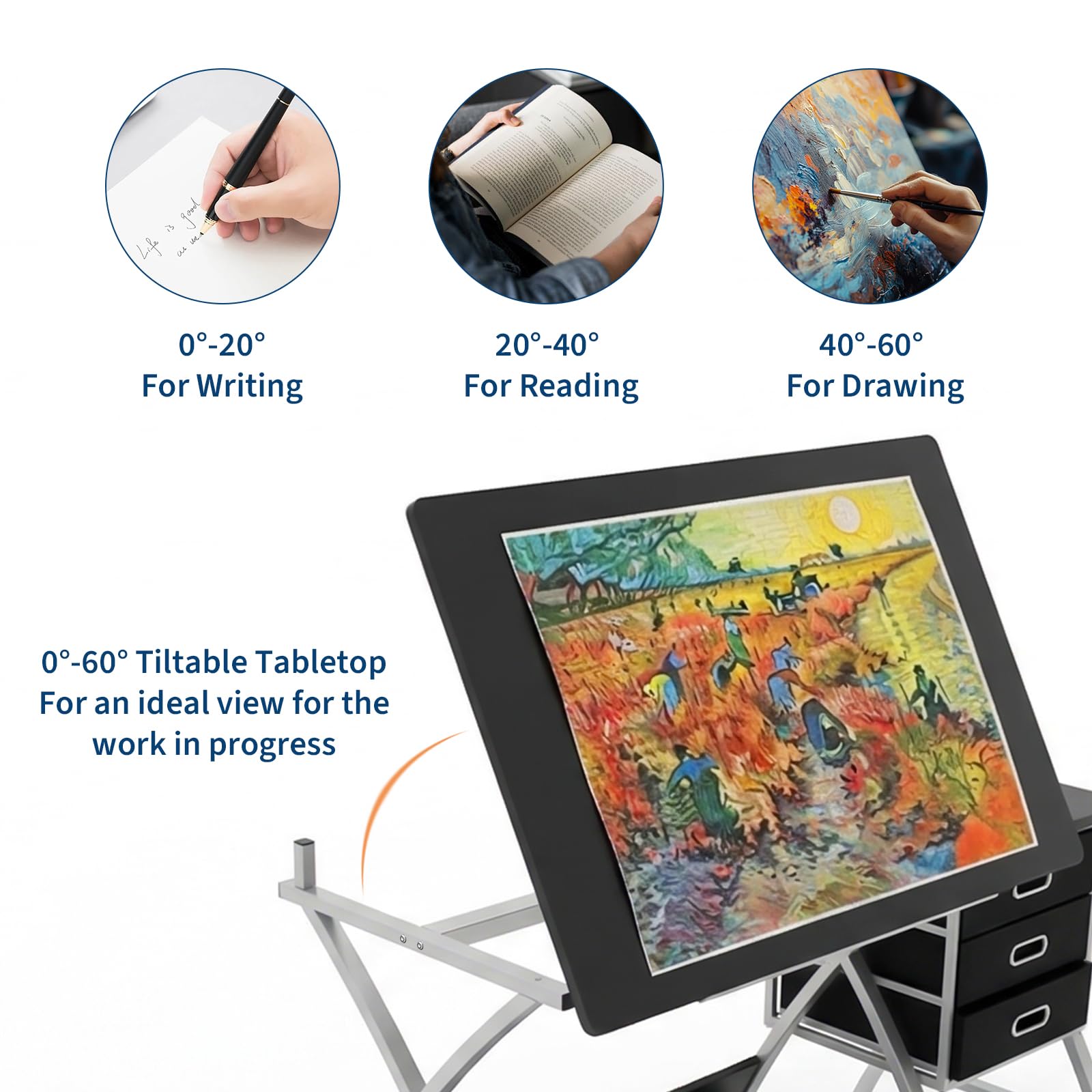 Tabletop Adjustable Drafting T - Home Office Desks avaliação e preço
