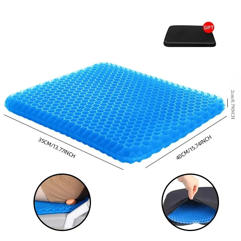 Extra Thick Gel Seat Cushion B - Mesh Back Cushion avaliação e preço