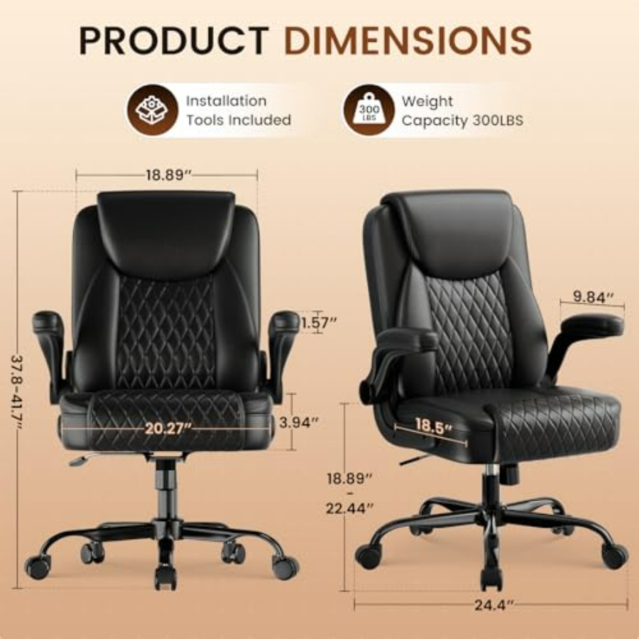 Leather Office Chair, Home Des - Home Office Desks avaliação e preço