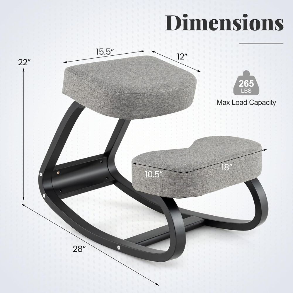 Ergonomic Kneeling Chair with  - Home Office Desks avaliação e preço