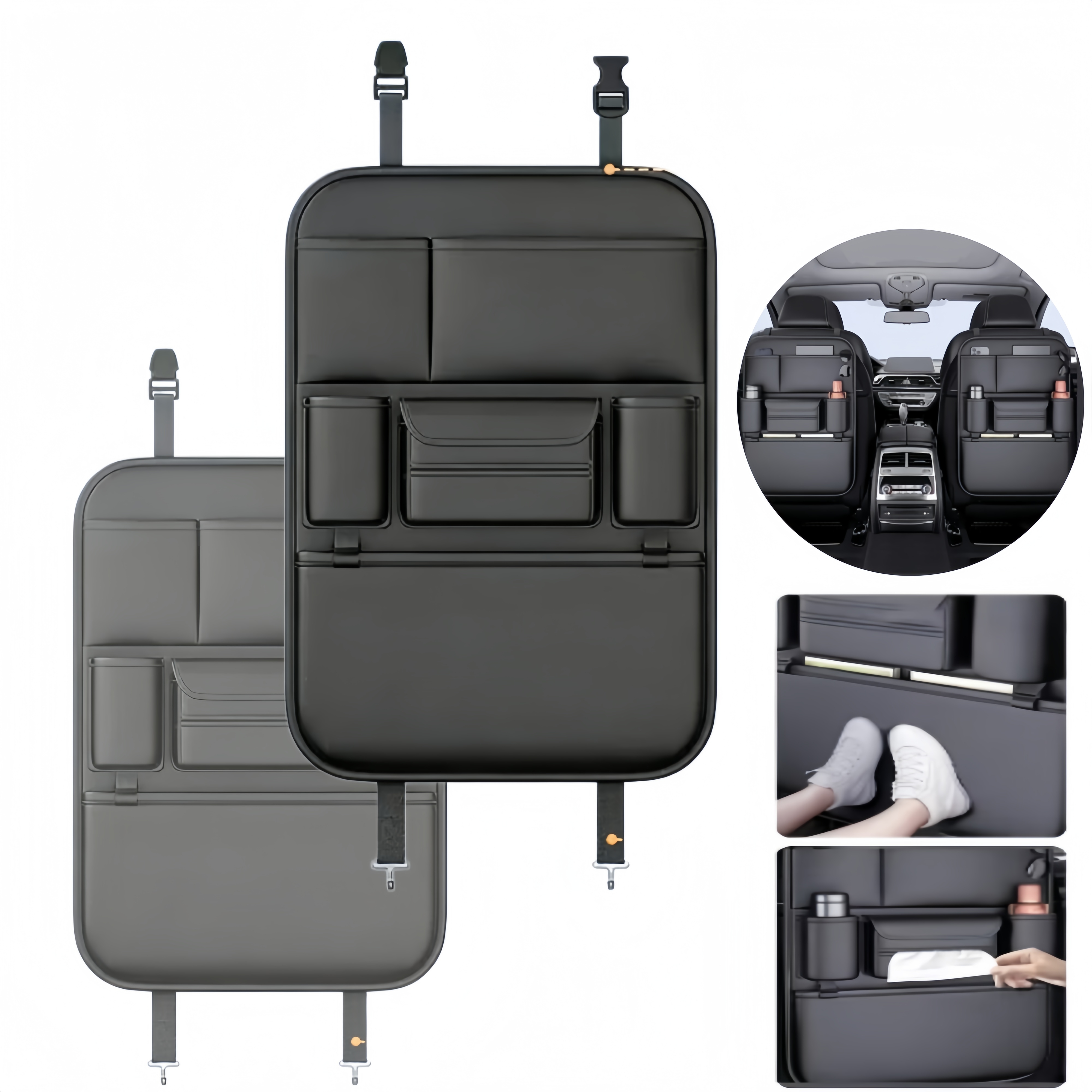 Car Seat Back Storage Bag Mult - Mesh Back Cushion avaliação e preço