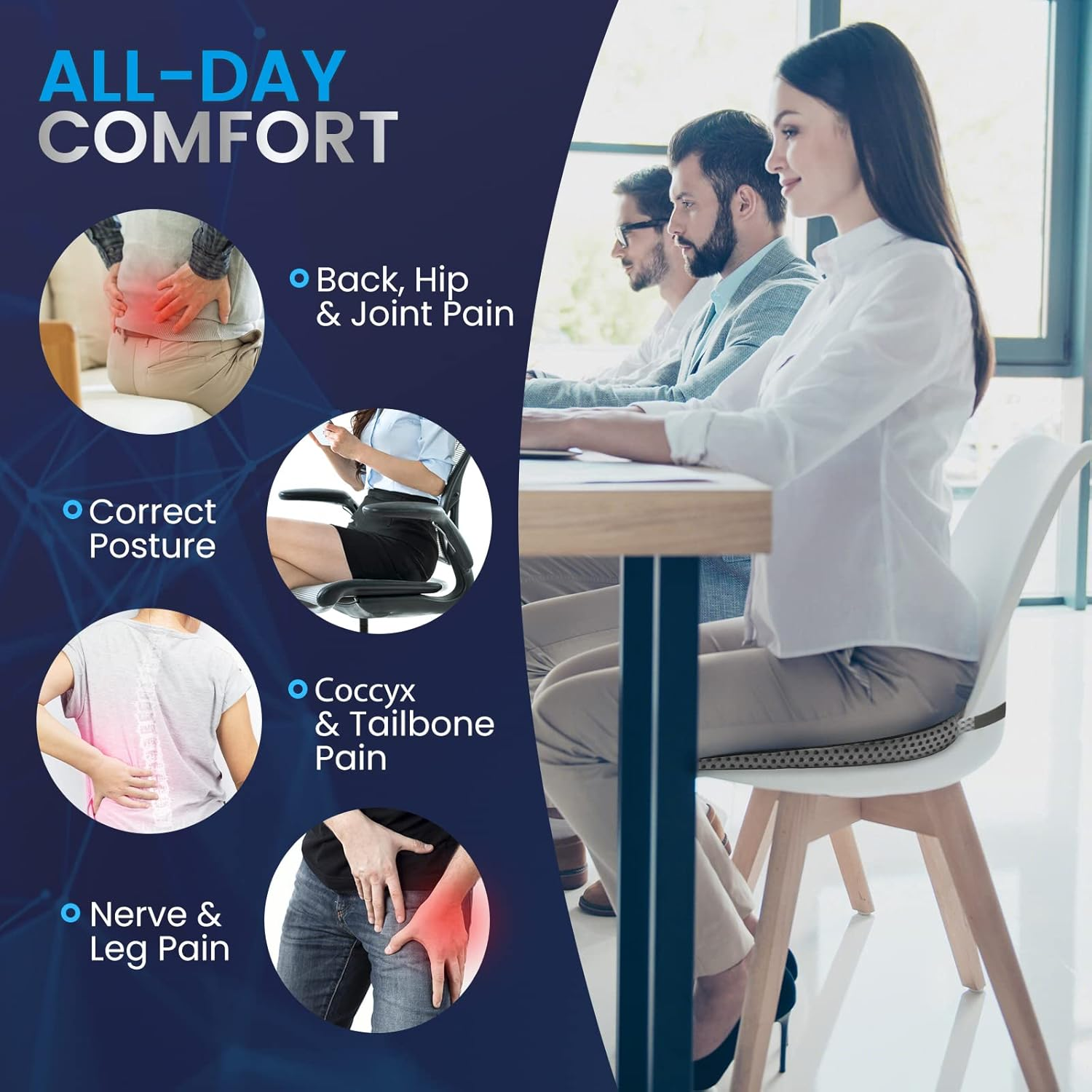 Car Seat Cushion for Driving,  - Mesh Back Cushion avaliação e preço